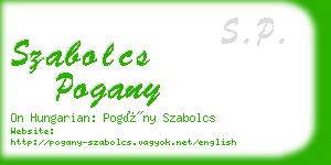 szabolcs pogany business card